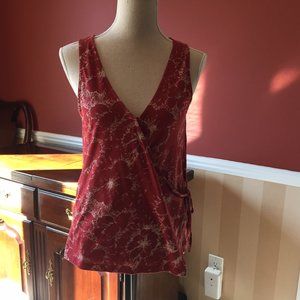 NWT Lucky Brand Tie front Sleeveless Top